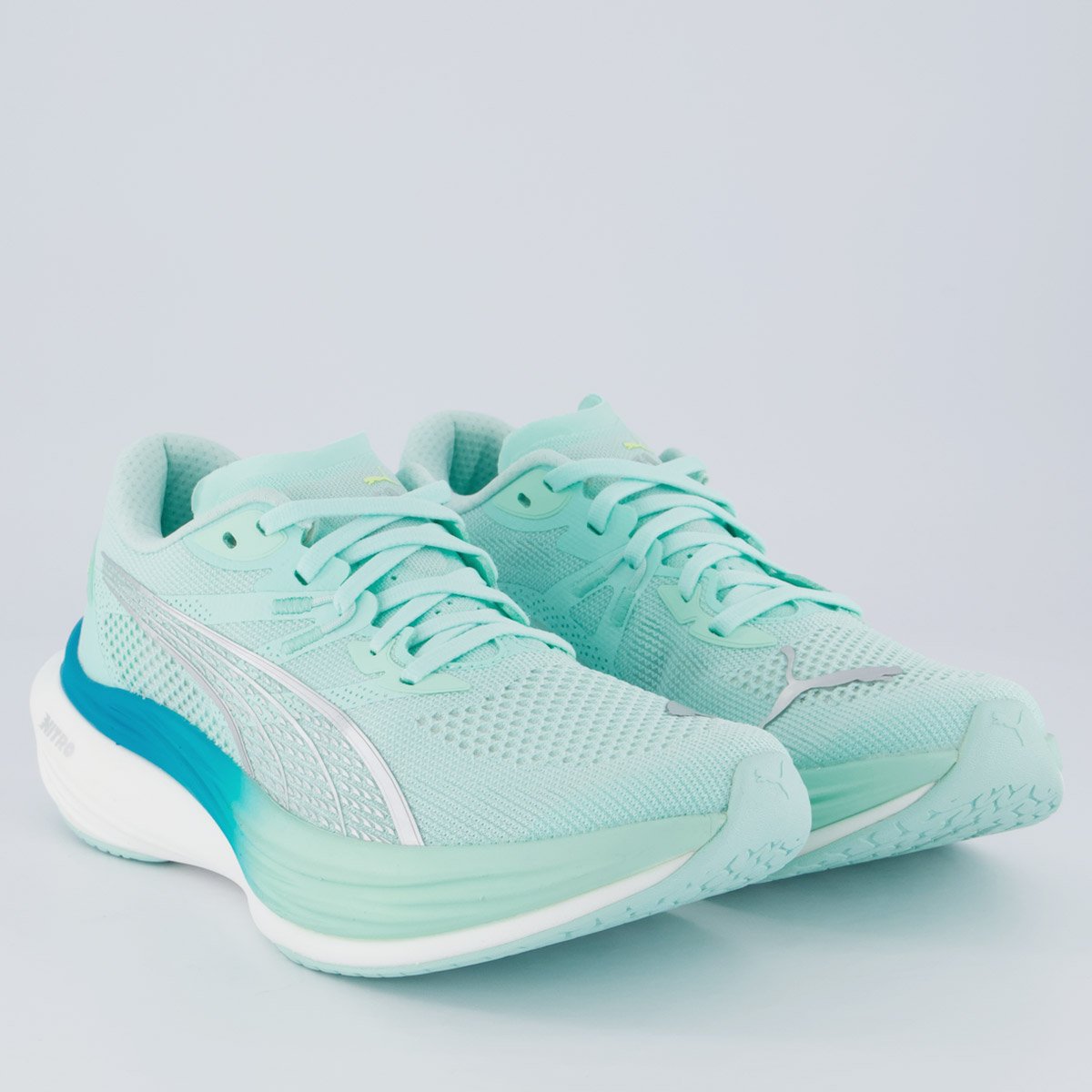 Tênis Puma Deviate Nitro 3 Wns Feminino Verde e Branco Verde 2