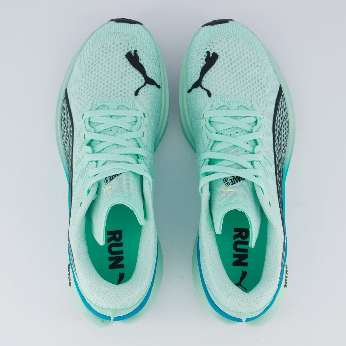 Tênis Puma Deviate Nitro 3 Verde e Azul Verde 4