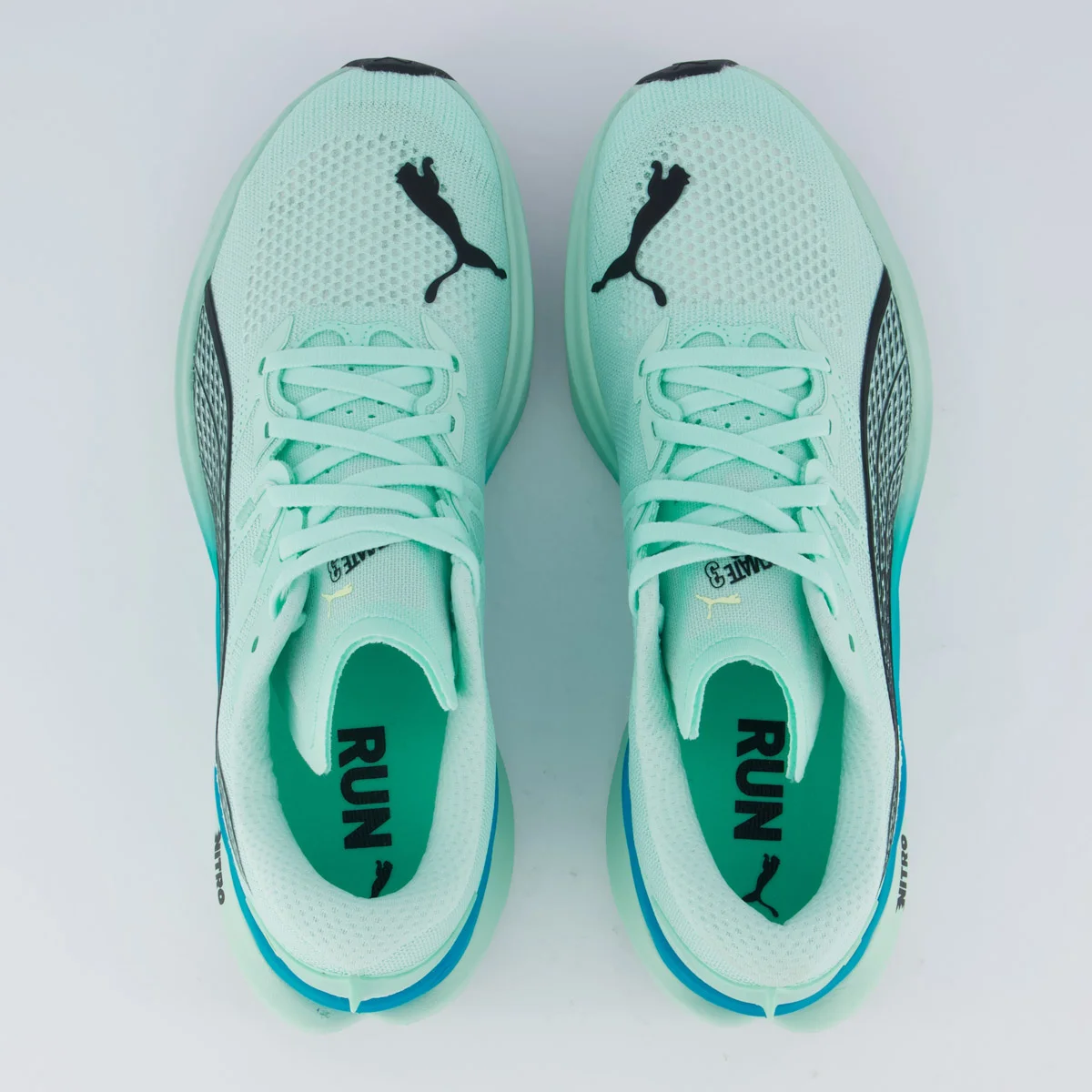 Tênis Puma Deviate Nitro 3 Verde e Azul Verde 4