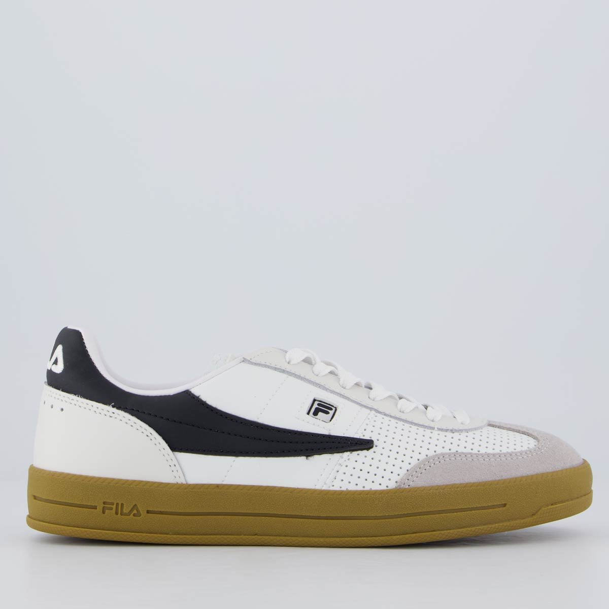 Tênis Fila FX Court 70 Vintage Branco e Preto Branco 1