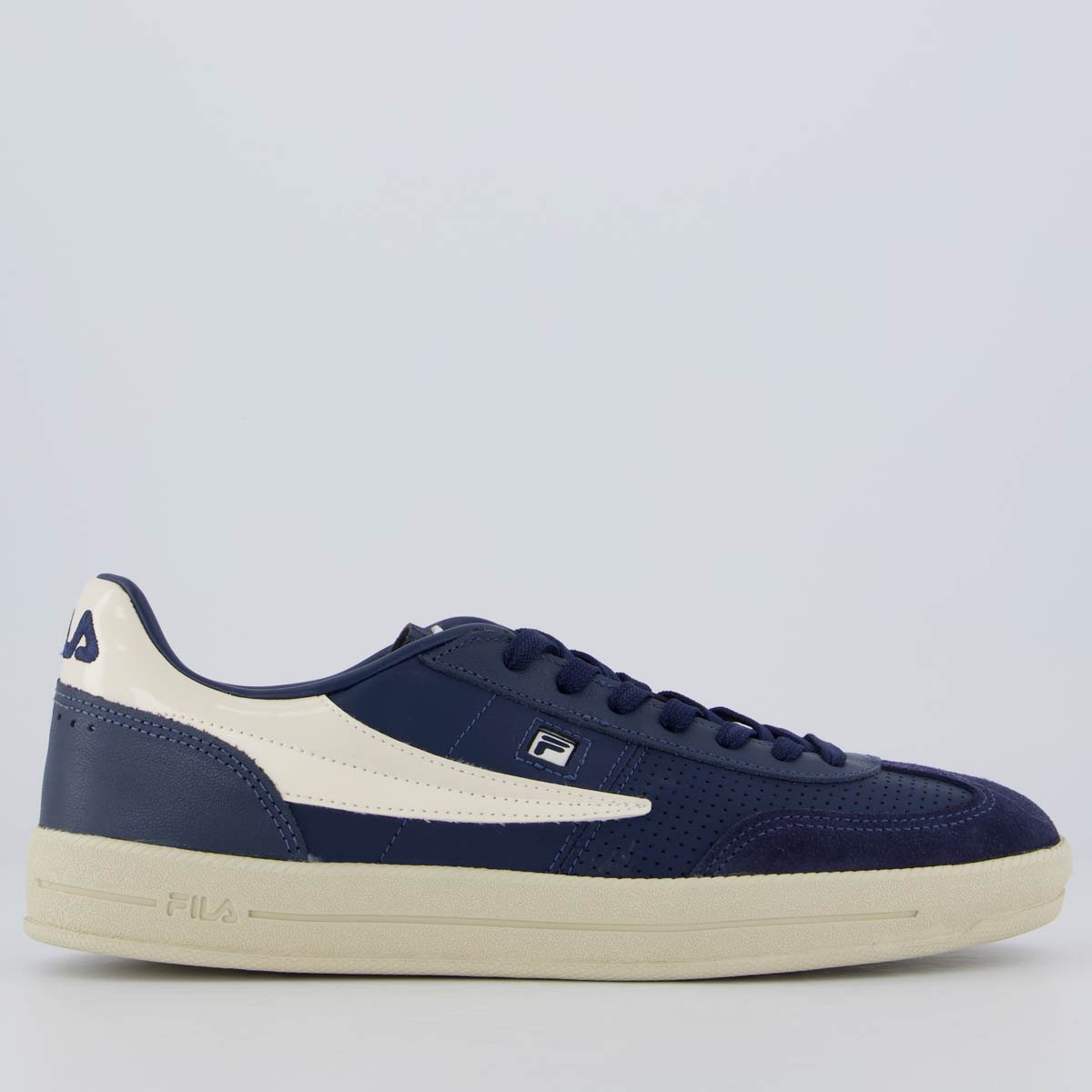 Tênis Fila FX Court 70 Vintage Marinho e Bege