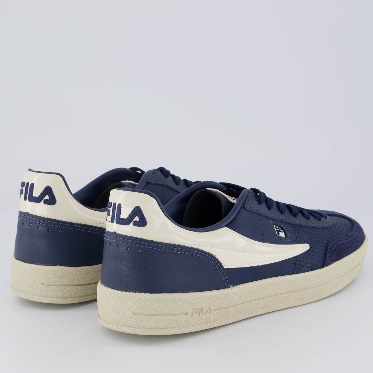 Tênis Fila FX Court 70 Vintage Marinho e Bege Azul Marinho 3