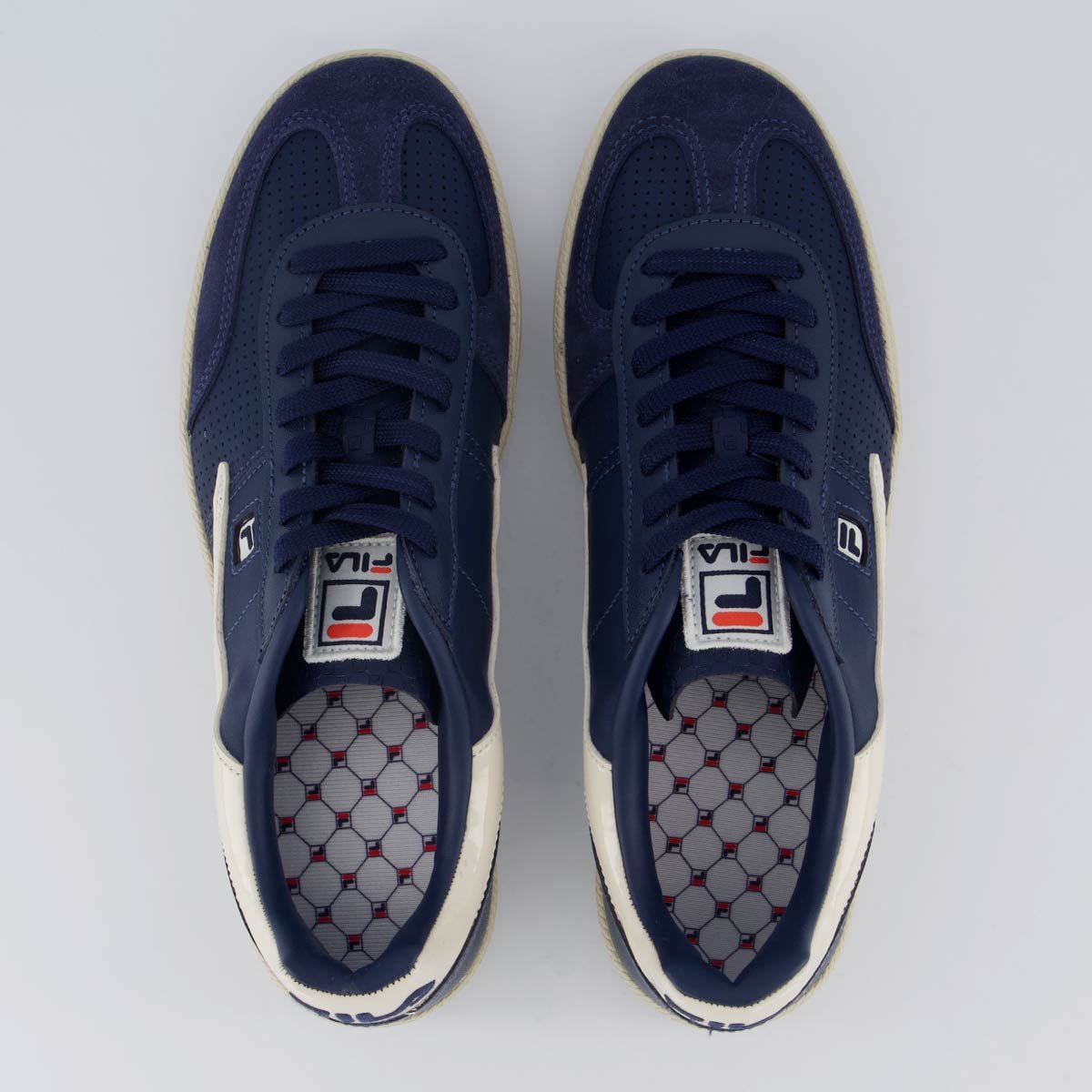 Tênis Fila FX Court 70 Vintage Marinho e Bege Azul Marinho 4