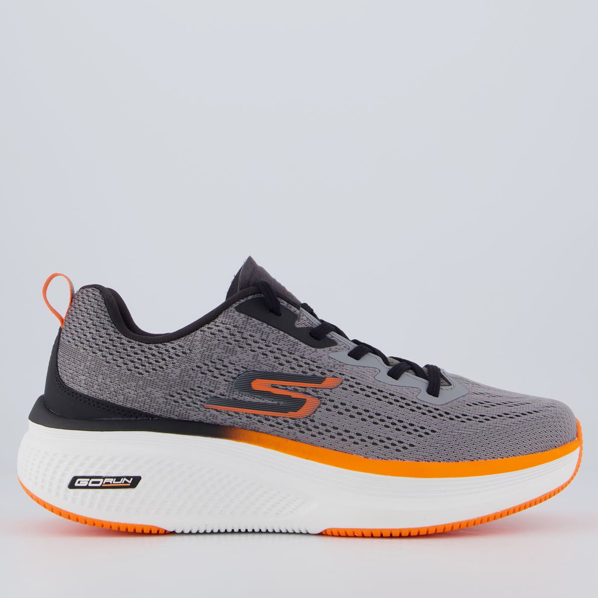 Tênis Skechers Fluid Motion Cinza e Laranja