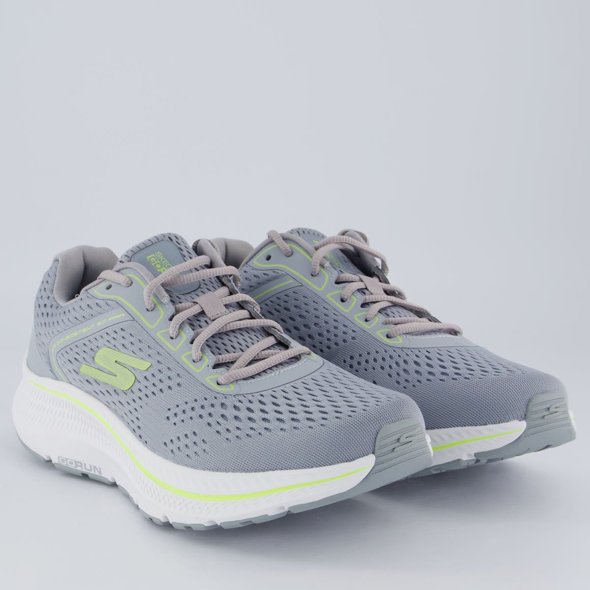 Tênis Skechers Go Run Consistent 2.0 Cinza e Verde Cinza 2