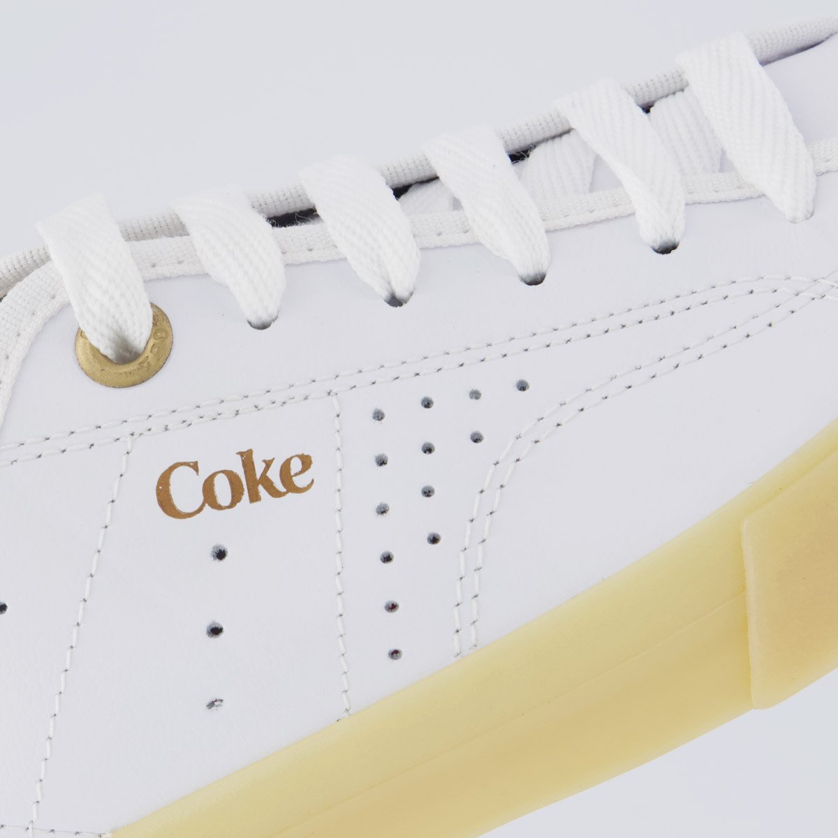 Tênis Coca Cola Fortune Leather Feminino Branco e Vermelho Branco 7