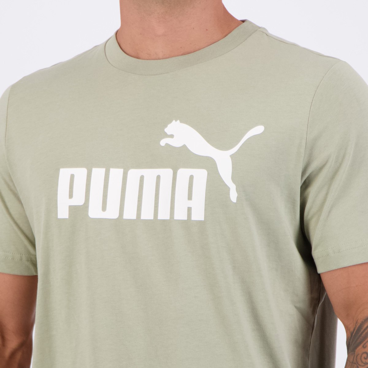 Camiseta Puma ESS No. 1 Logo Verde Musgo Verde Musgo 5