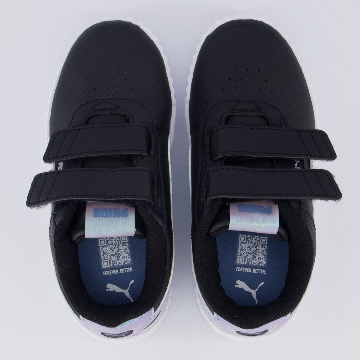 Tênis Puma Carina 3.0 Space Juvenil Preto e Azul Preto 4