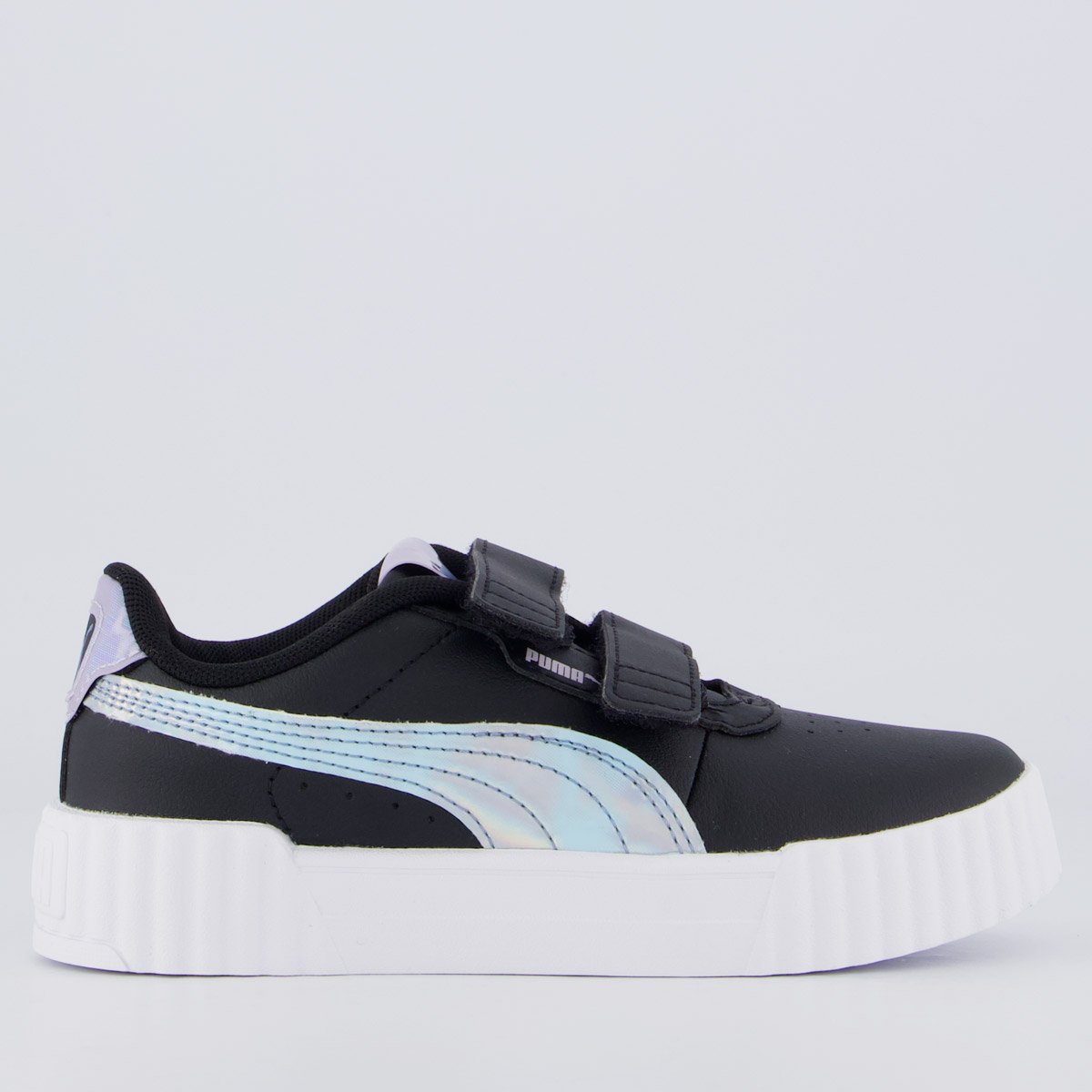 Tênis Puma Carina 3.0 Space Juvenil Preto e Azul