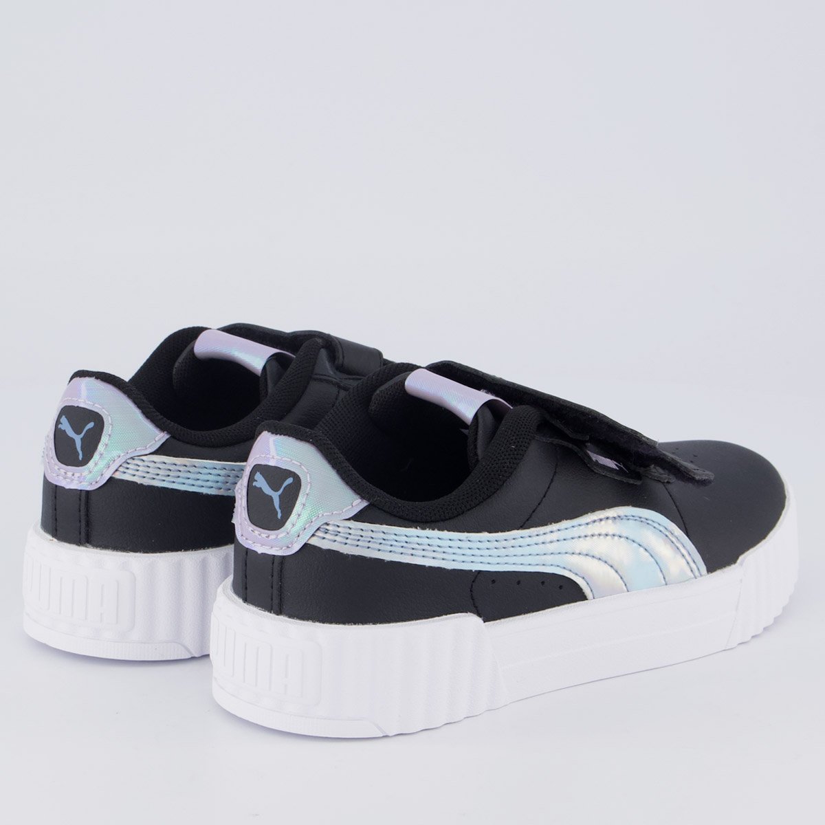Tênis Puma Carina 3.0 Space Juvenil Preto e Azul Preto 3