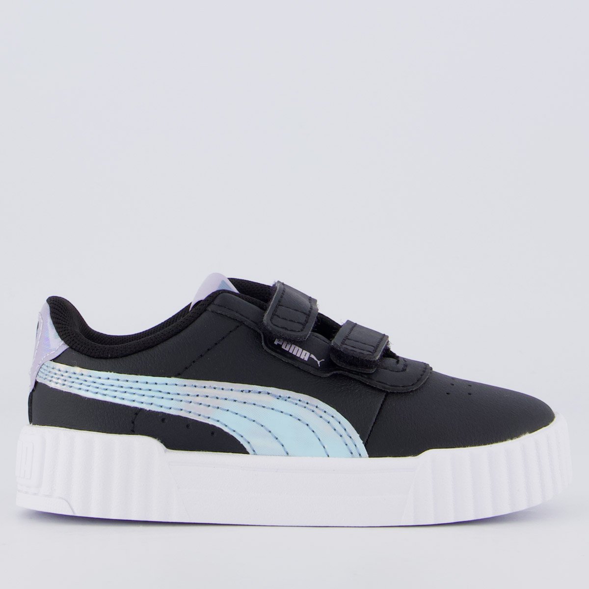 Tênis Puma Carina 3.0 Space Infantil Preto e Azul