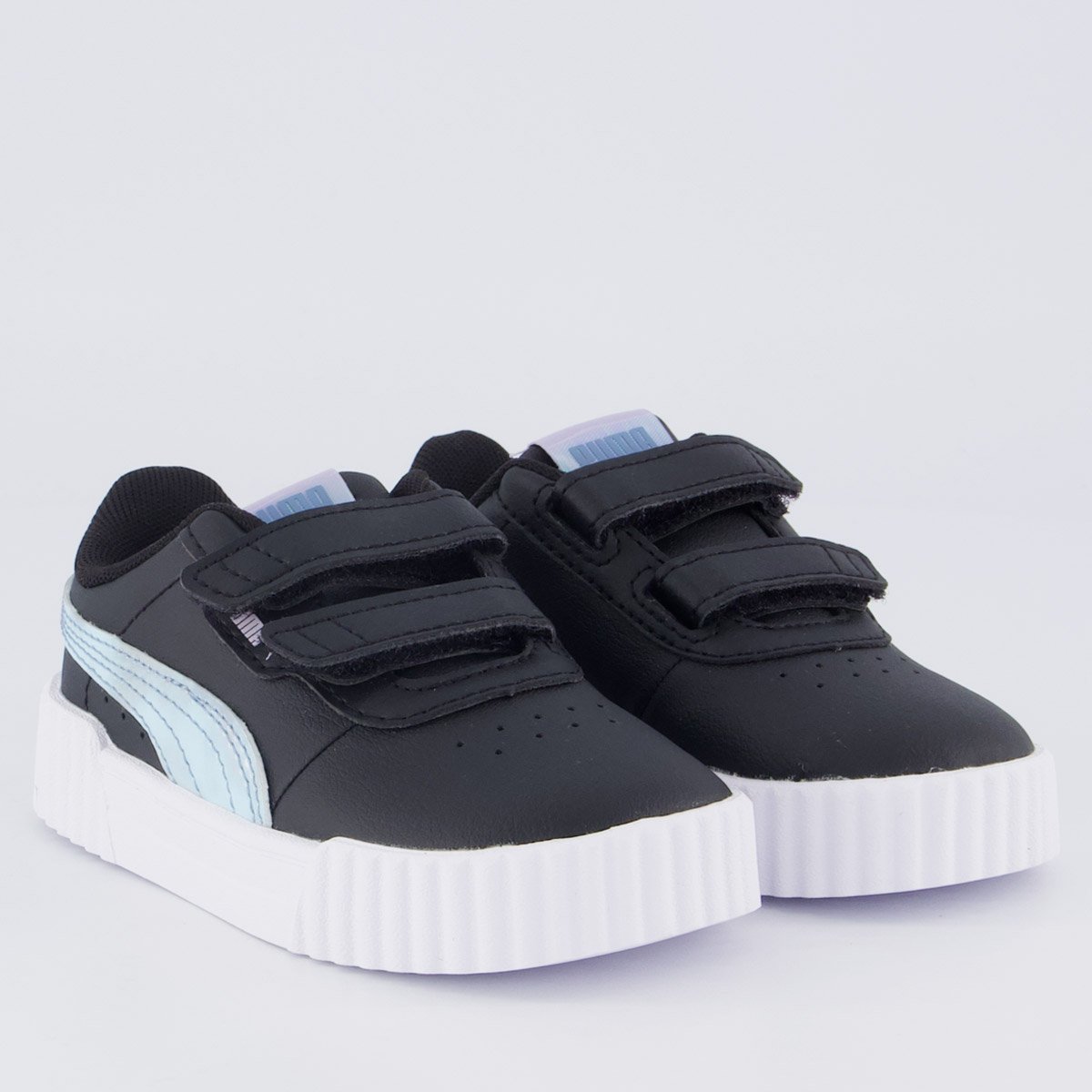 Tênis Puma Carina 3.0 Space Infantil Preto e Azul Preto 2