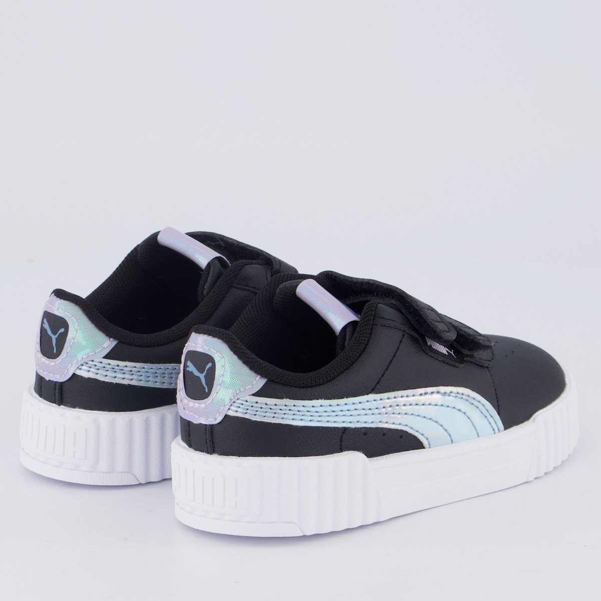 Tênis Puma Carina 3.0 Space Infantil Preto e Azul Preto 3