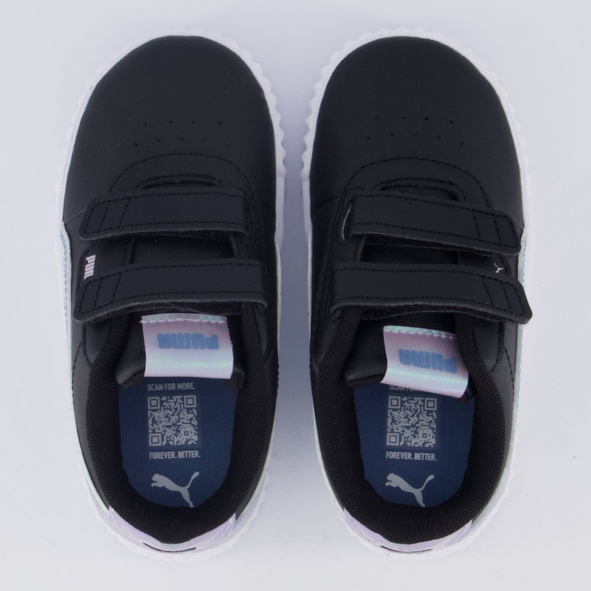Tênis Puma Carina 3.0 Space Infantil Preto e Azul Preto 4