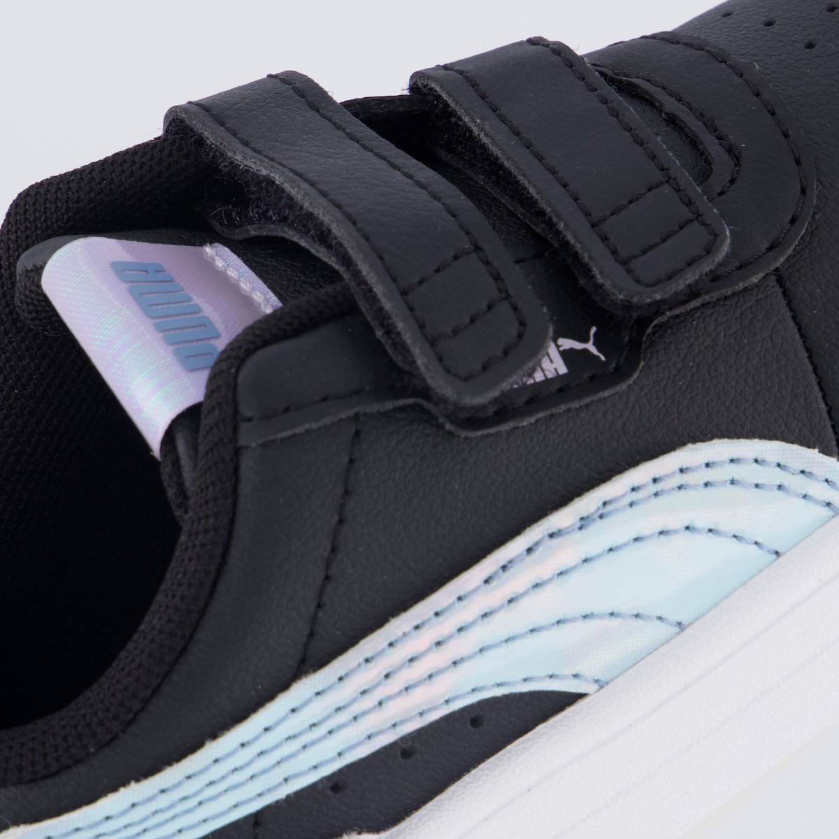 Tênis Puma Carina 3.0 Space Infantil Preto e Azul Preto 7