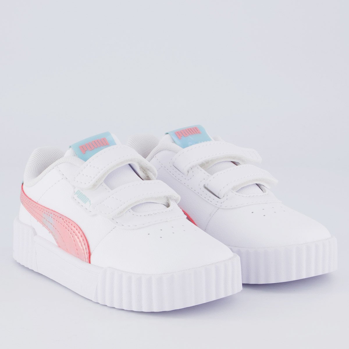Tênis Puma Carina 3.0 Space Infantil Branco e Rosa Branco 2