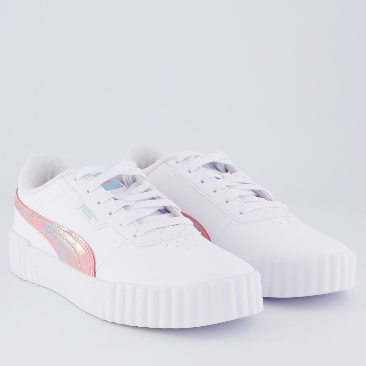 Tênis Puma Carina 3.0 Space Feminino Branco e Rosa Branco 2