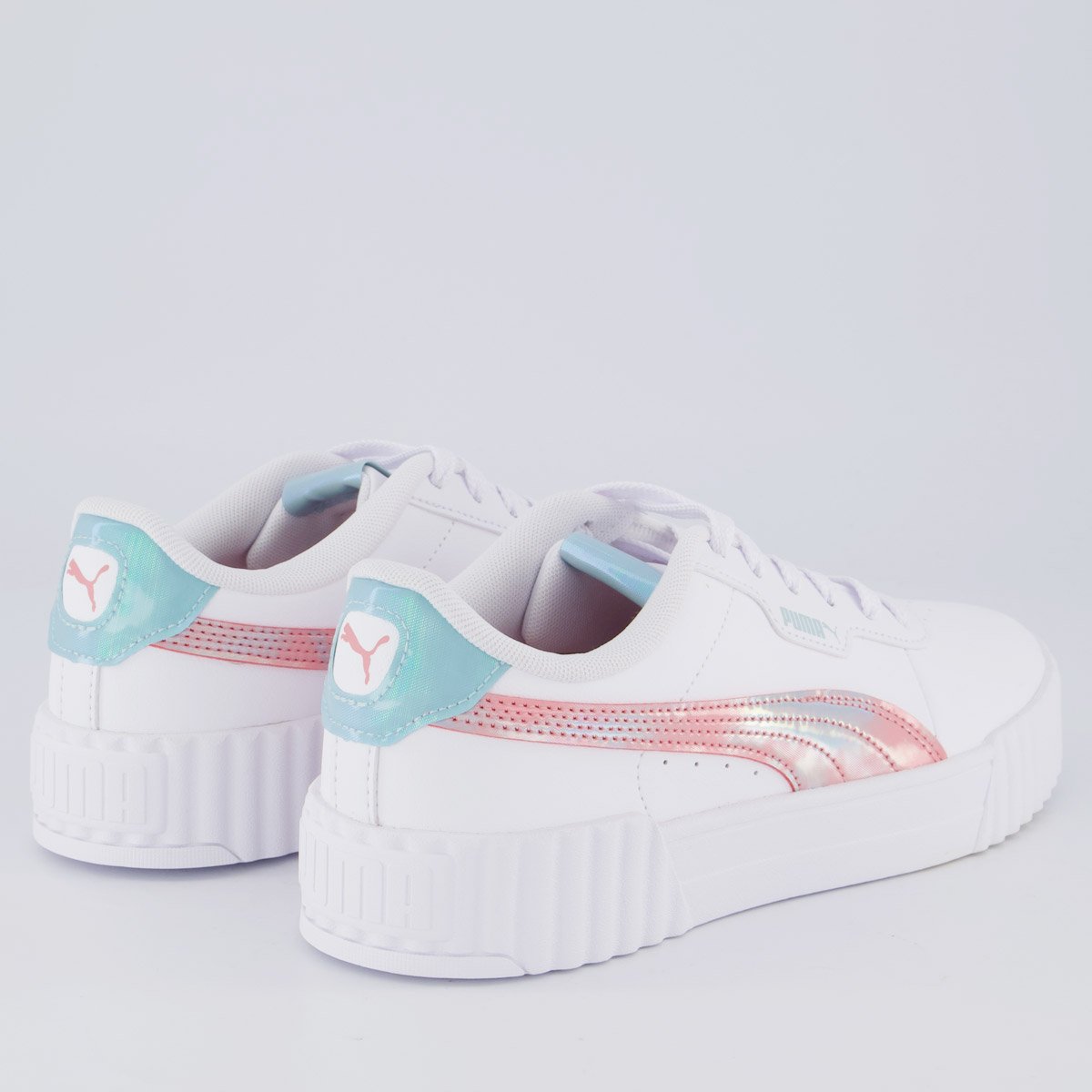 Tênis Puma Carina 3.0 Space Feminino Branco e Rosa Branco 3
