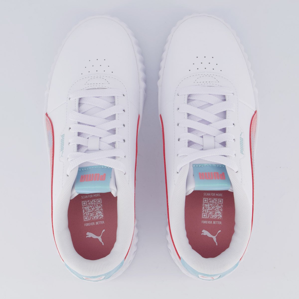 Tênis Puma Carina 3.0 Space Feminino Branco e Rosa Branco 4