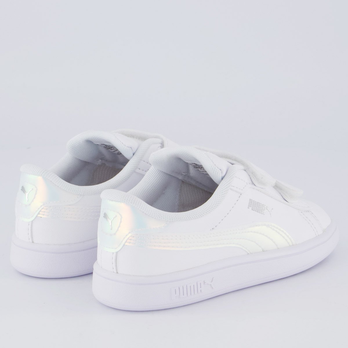 Tênis Puma Smash 3.0 Holo Infantil Branco Branco 3