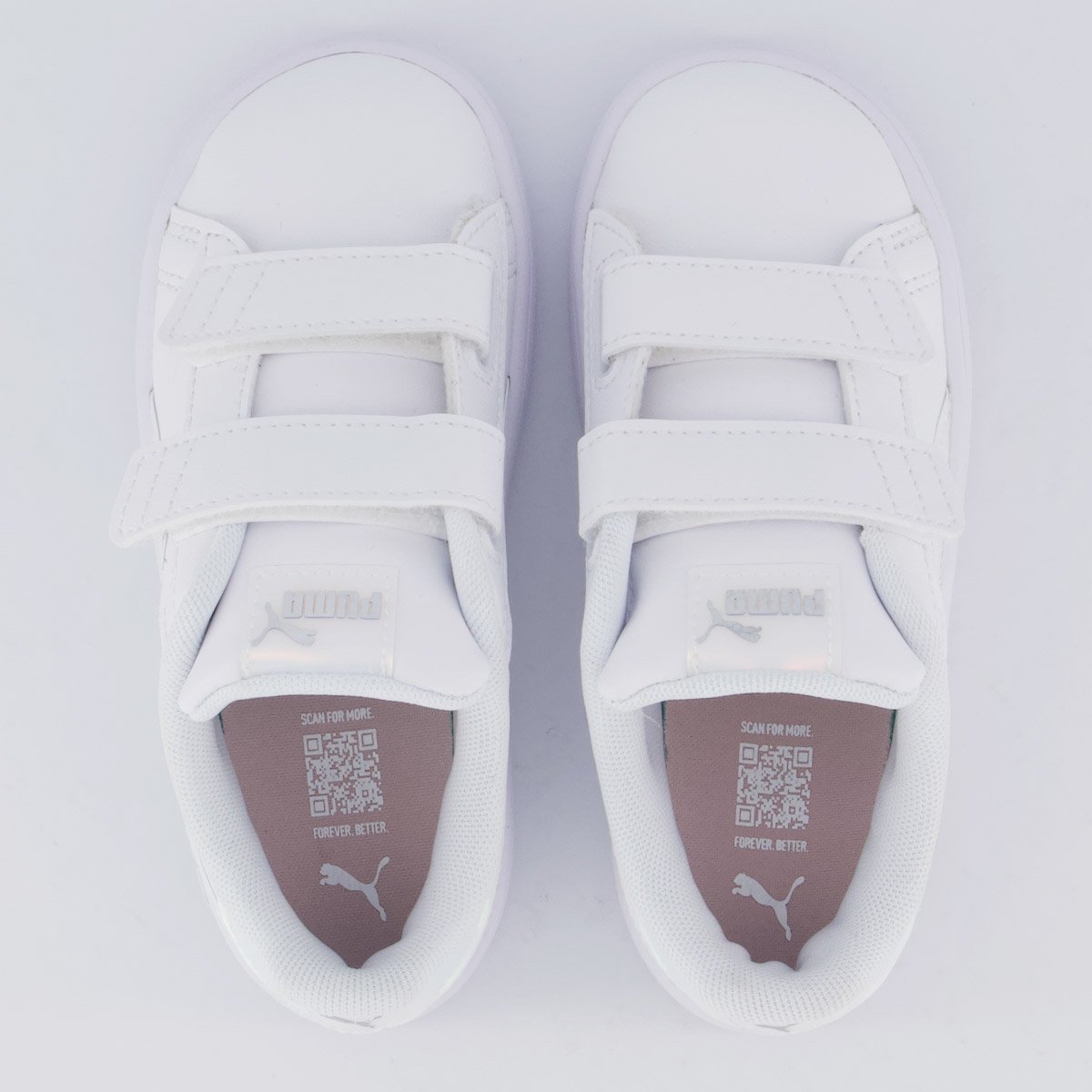 Tênis Puma Smash 3.0 Holo Infantil Branco Branco 4