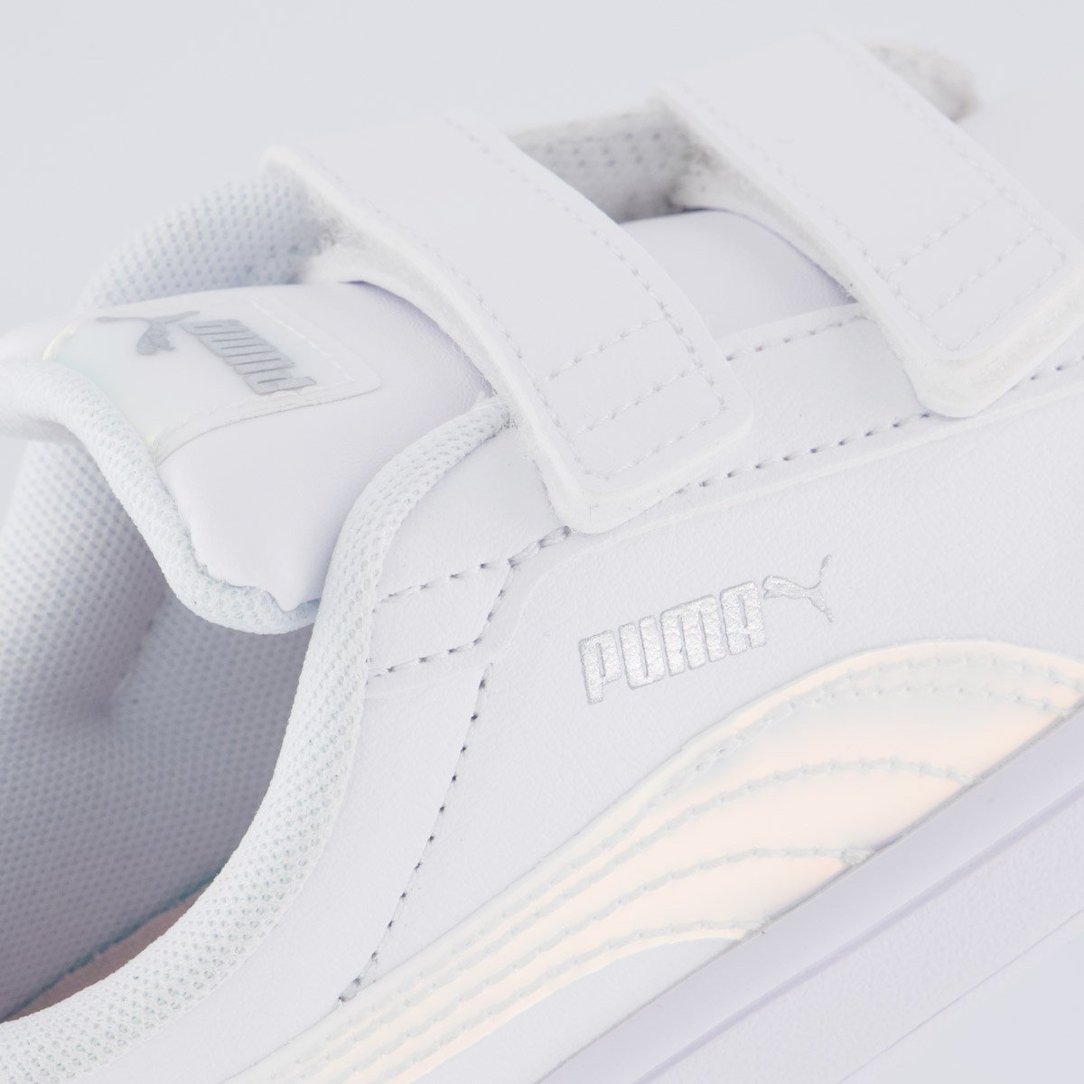 Tênis Puma Smash 3.0 Holo Infantil Branco Branco 7