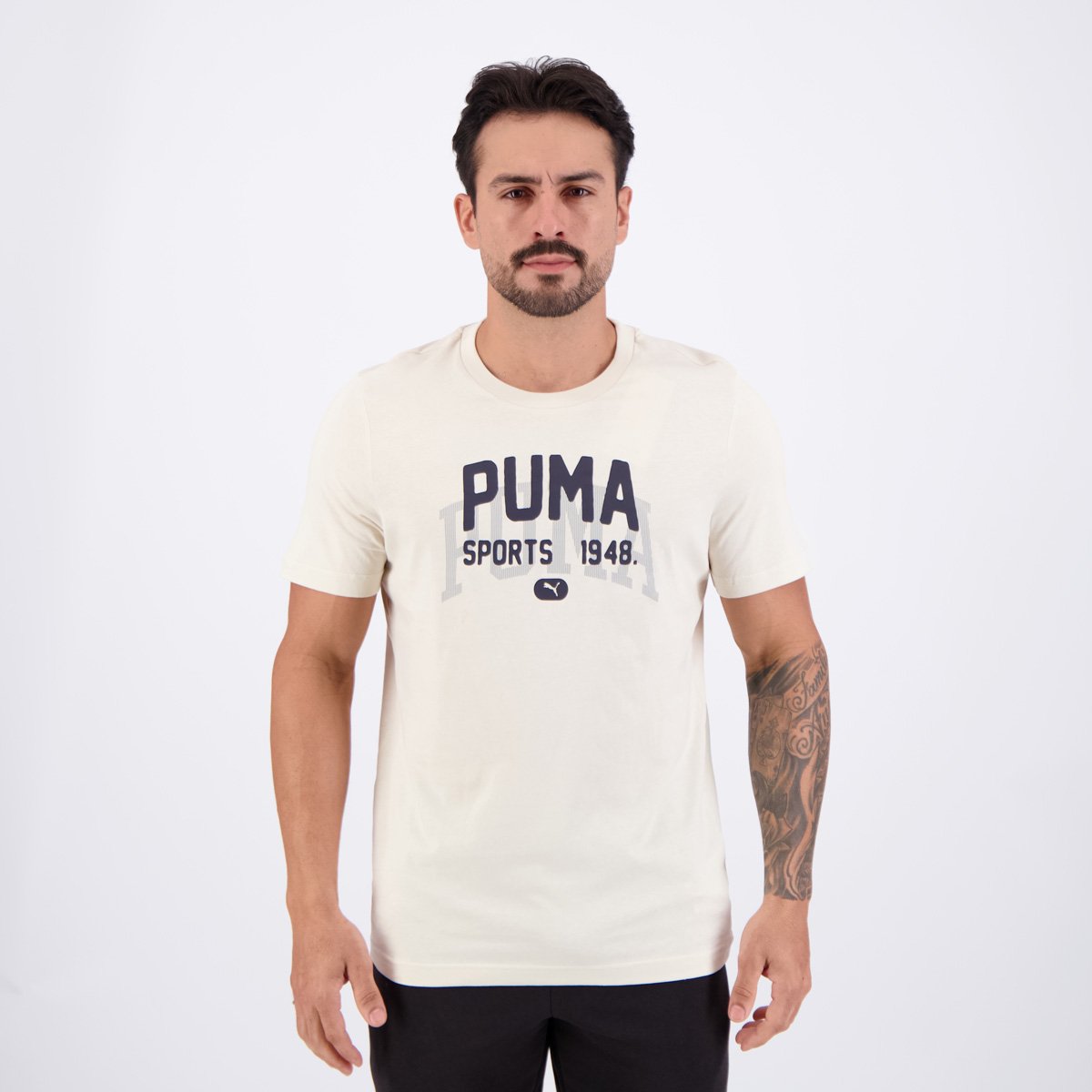 Camiseta Puma Graphics Varsity Off White