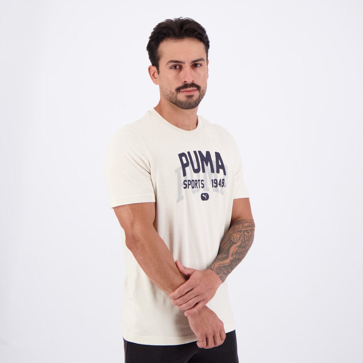 Camiseta Puma Graphics Varsity Off White Off White 2