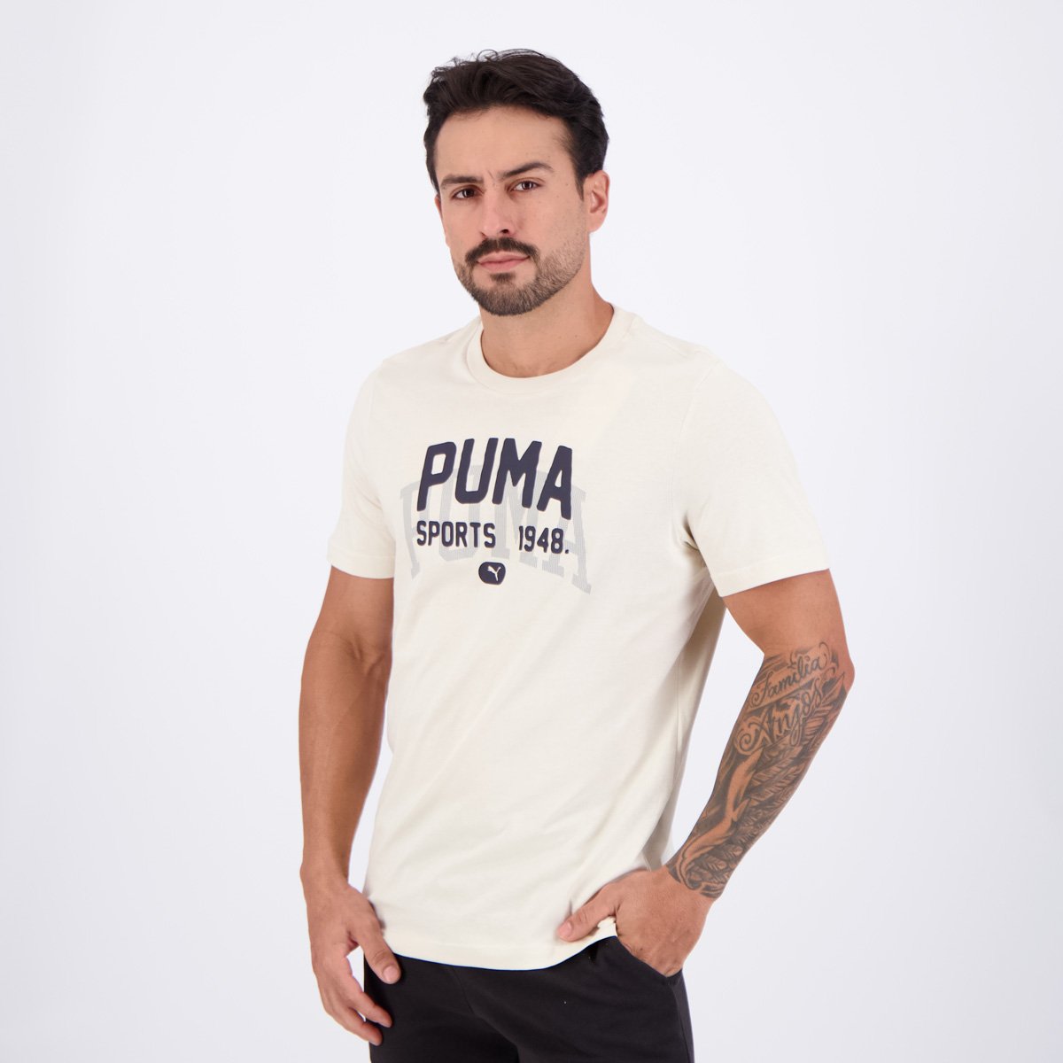 Camiseta Puma Graphics Varsity Off White Off White 3