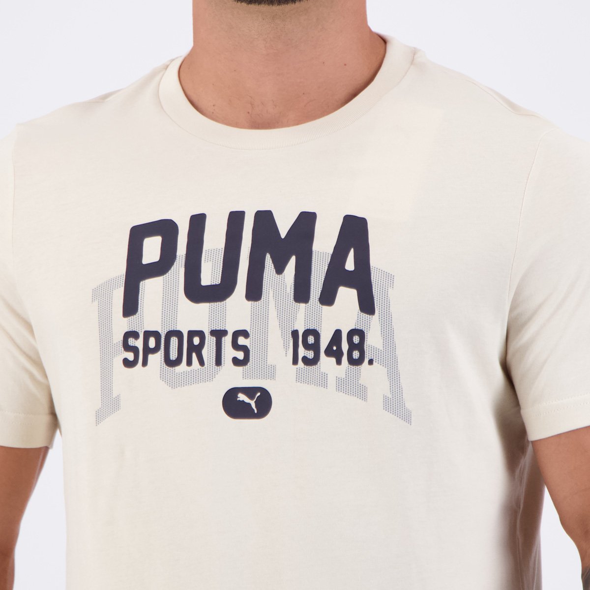 Camiseta Puma Graphics Varsity Off White Off White 5