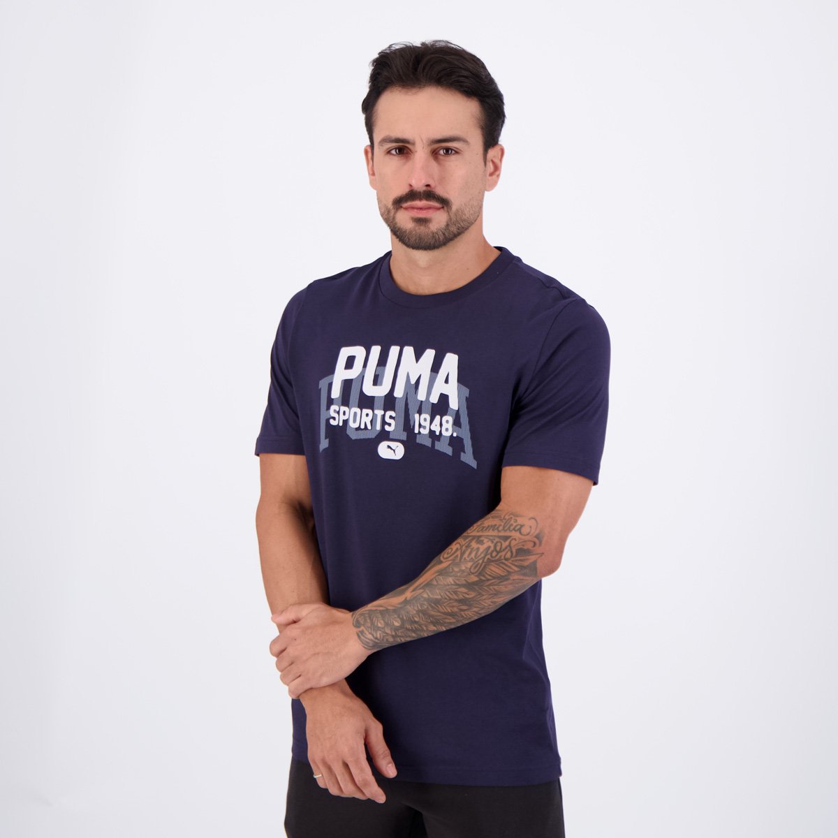 Camiseta Puma Graphics Varsity Azul Marinho Azul Marinho 3