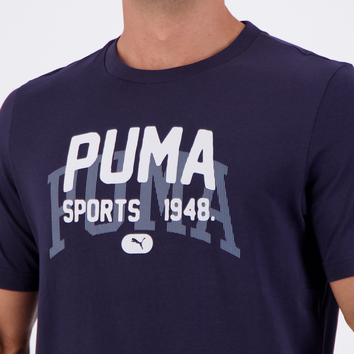 Camiseta Puma Graphics Varsity Azul Marinho Azul Marinho 5