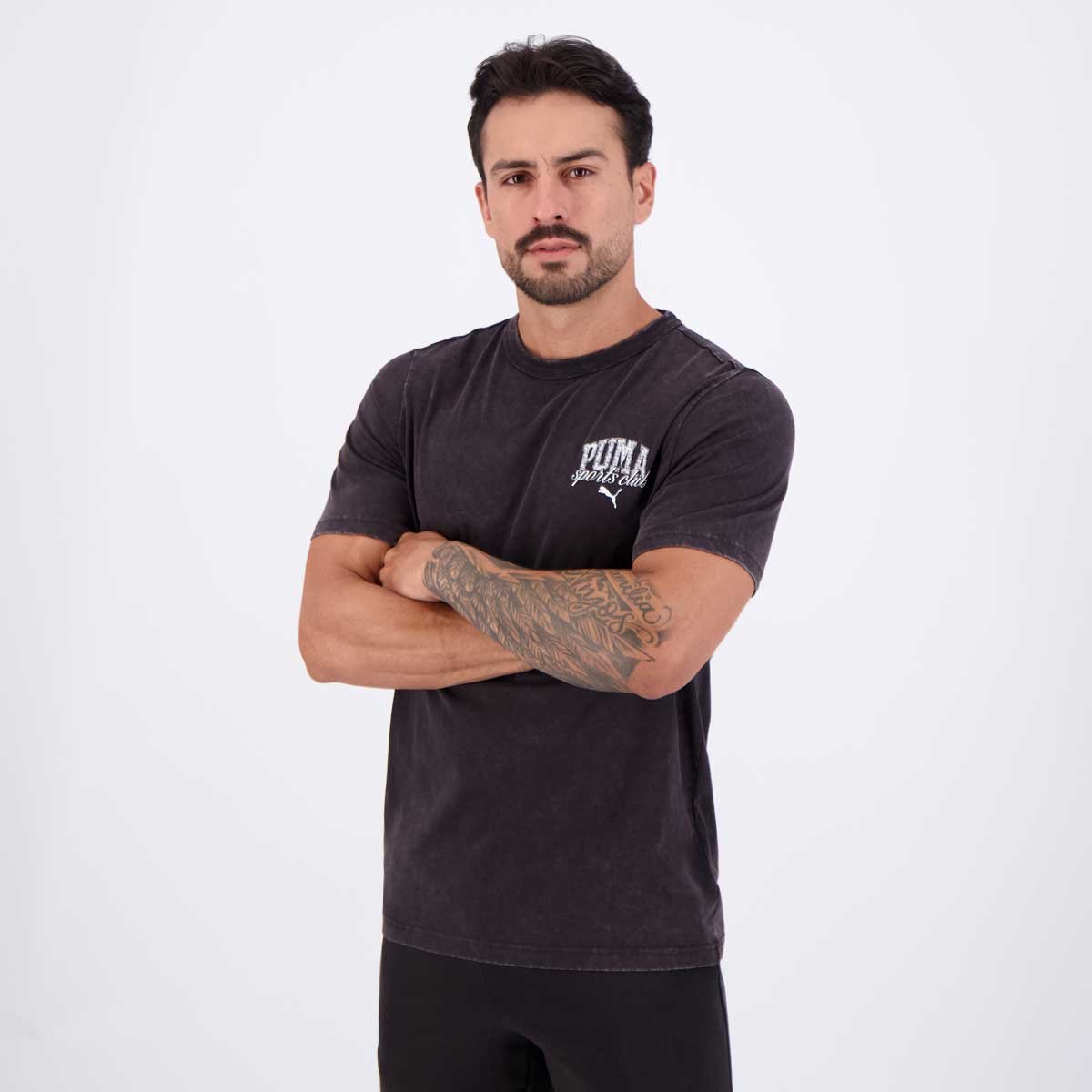 Camiseta Puma Class Washed Tee Preta Preto 3