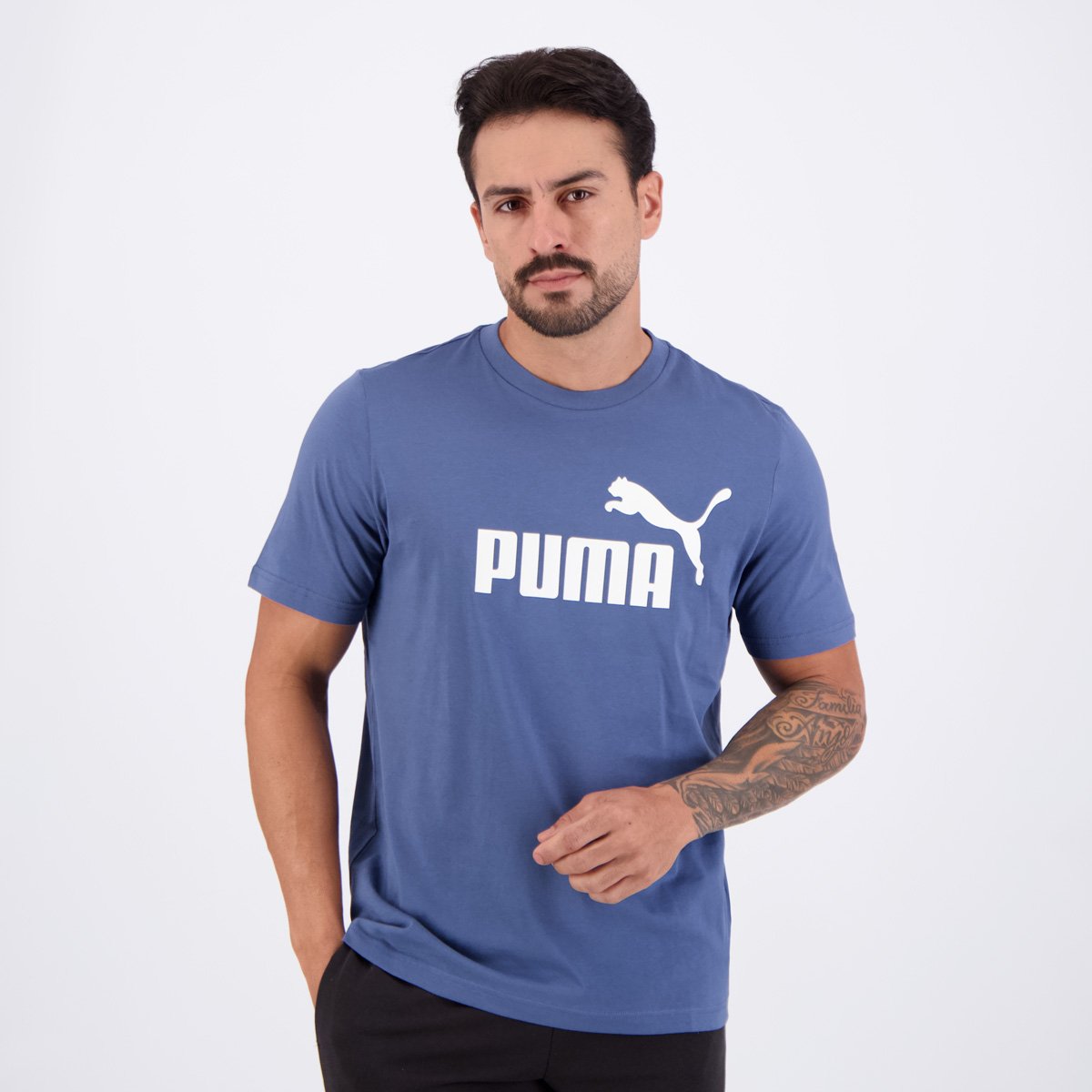 Camiseta Puma ESS No. 1 Logo Azul Marinho