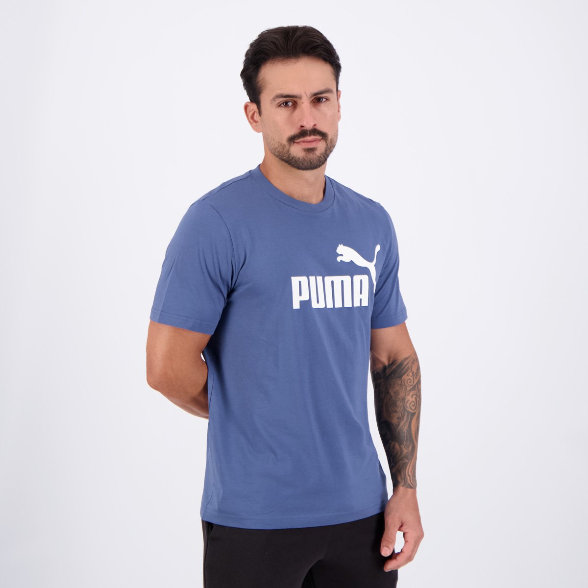 Camiseta Puma ESS No. 1 Logo Azul Marinho Azul 2