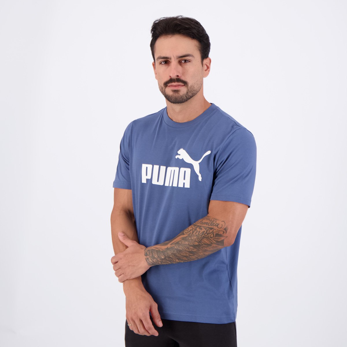 Camiseta Puma ESS No. 1 Logo Azul Marinho Azul 3