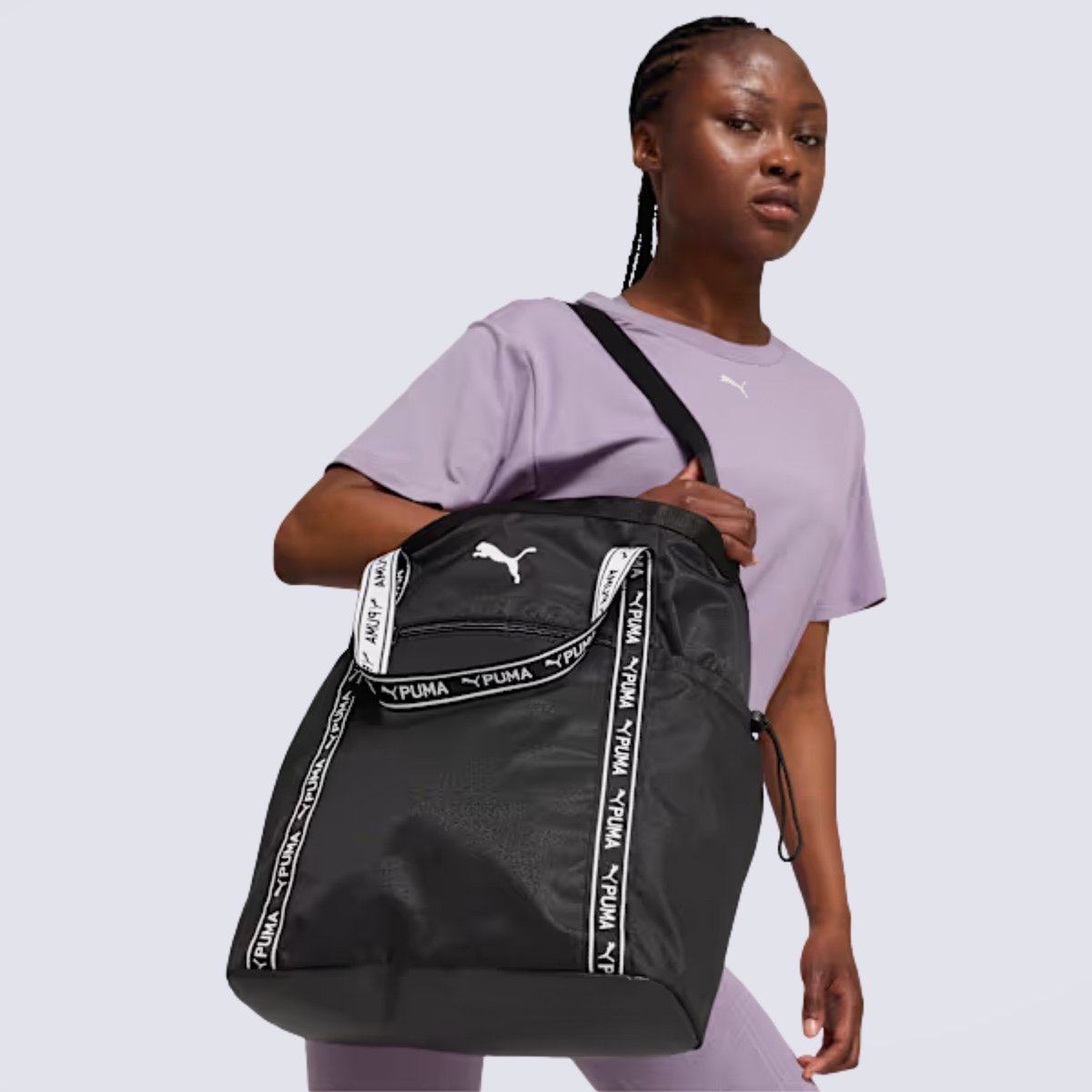 Bolsa Puma At Ess Tote Preta e Branca