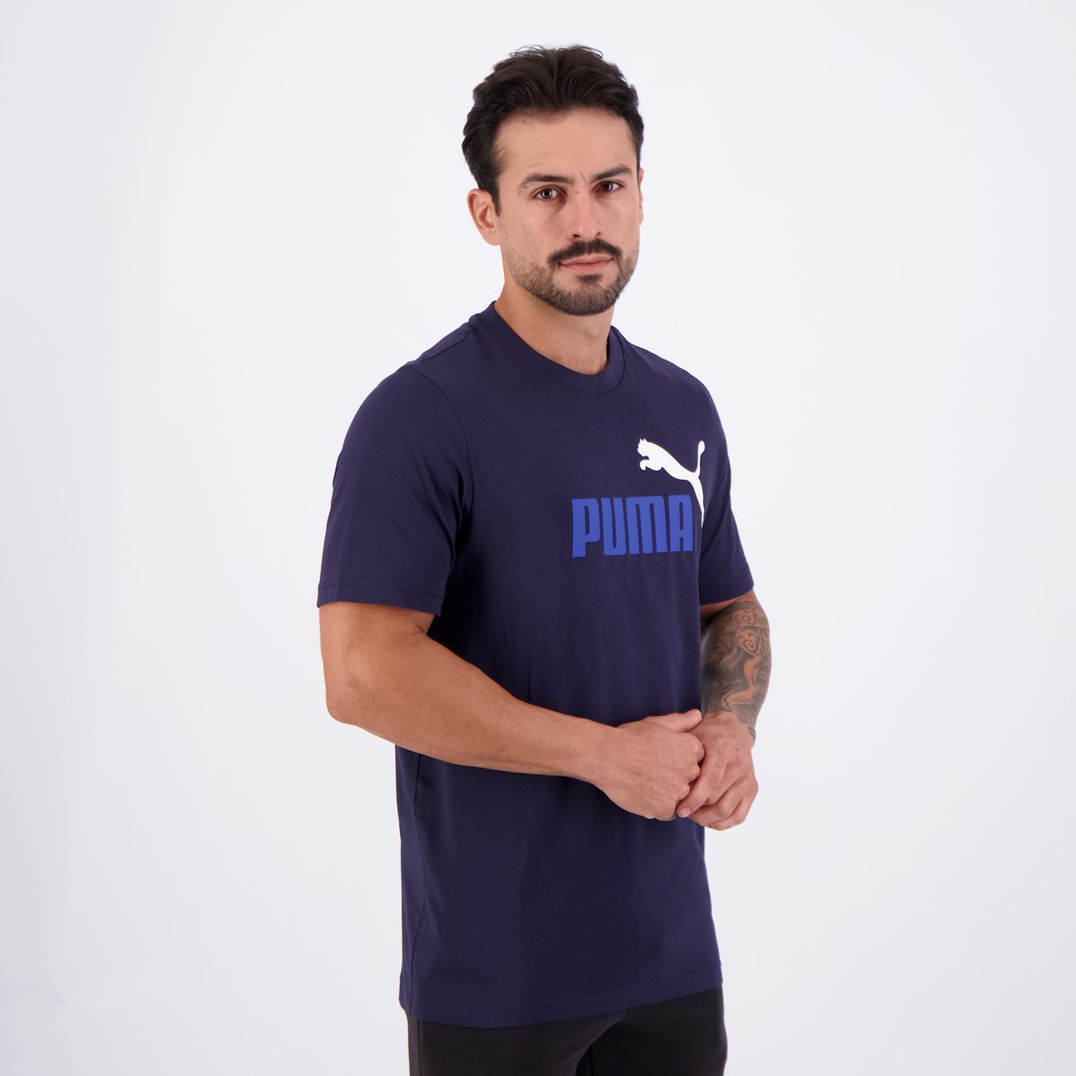 Camiseta Puma ESS 2 Color NO 1 Marinho Azul Marinho 2