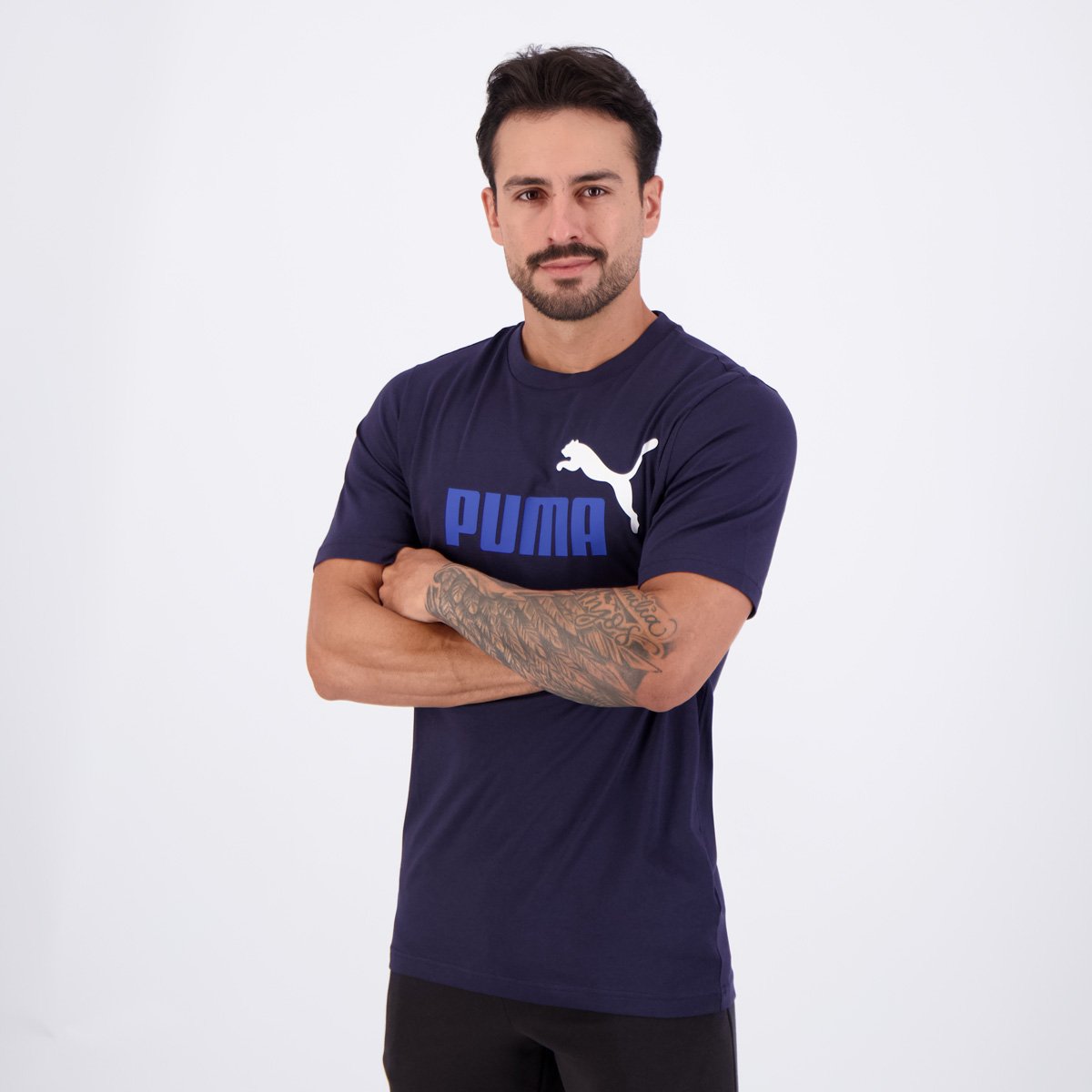 Camiseta Puma ESS 2 Color NO 1 Marinho Azul Marinho 3
