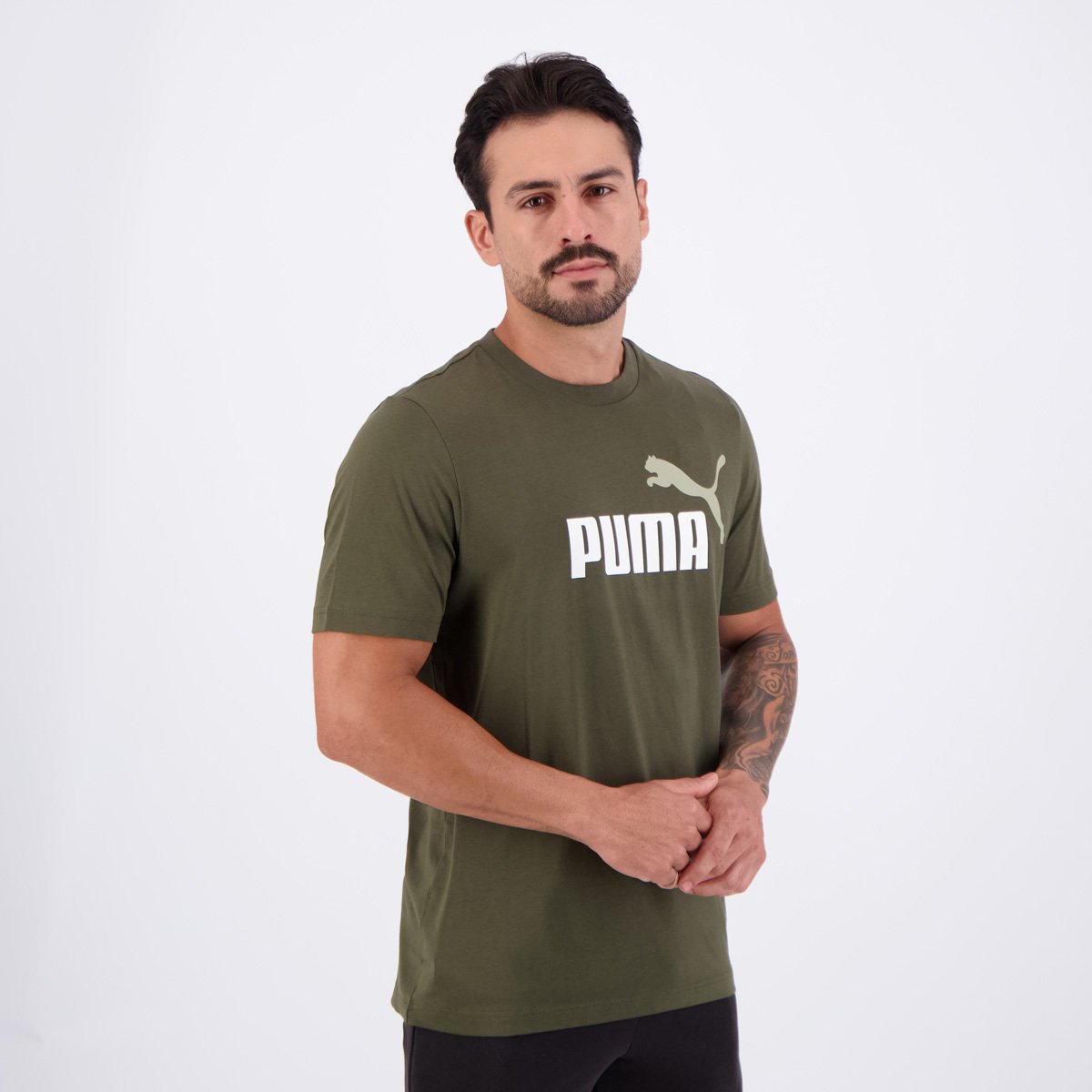 Camiseta Puma ESS 2 Color NO 1 Verde Oliva Verde 2