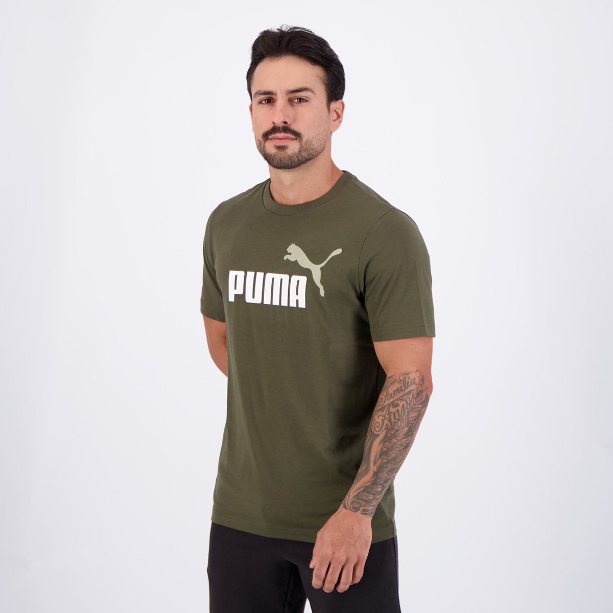 Camiseta Puma ESS 2 Color NO 1 Verde Oliva Verde 3