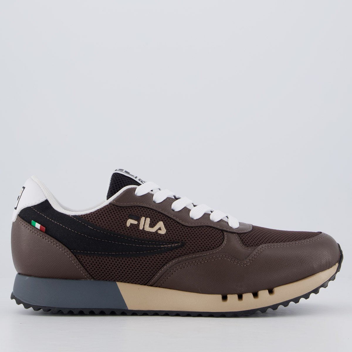 Tênis Fila Euro Jogger Sport II Marrom e Branco