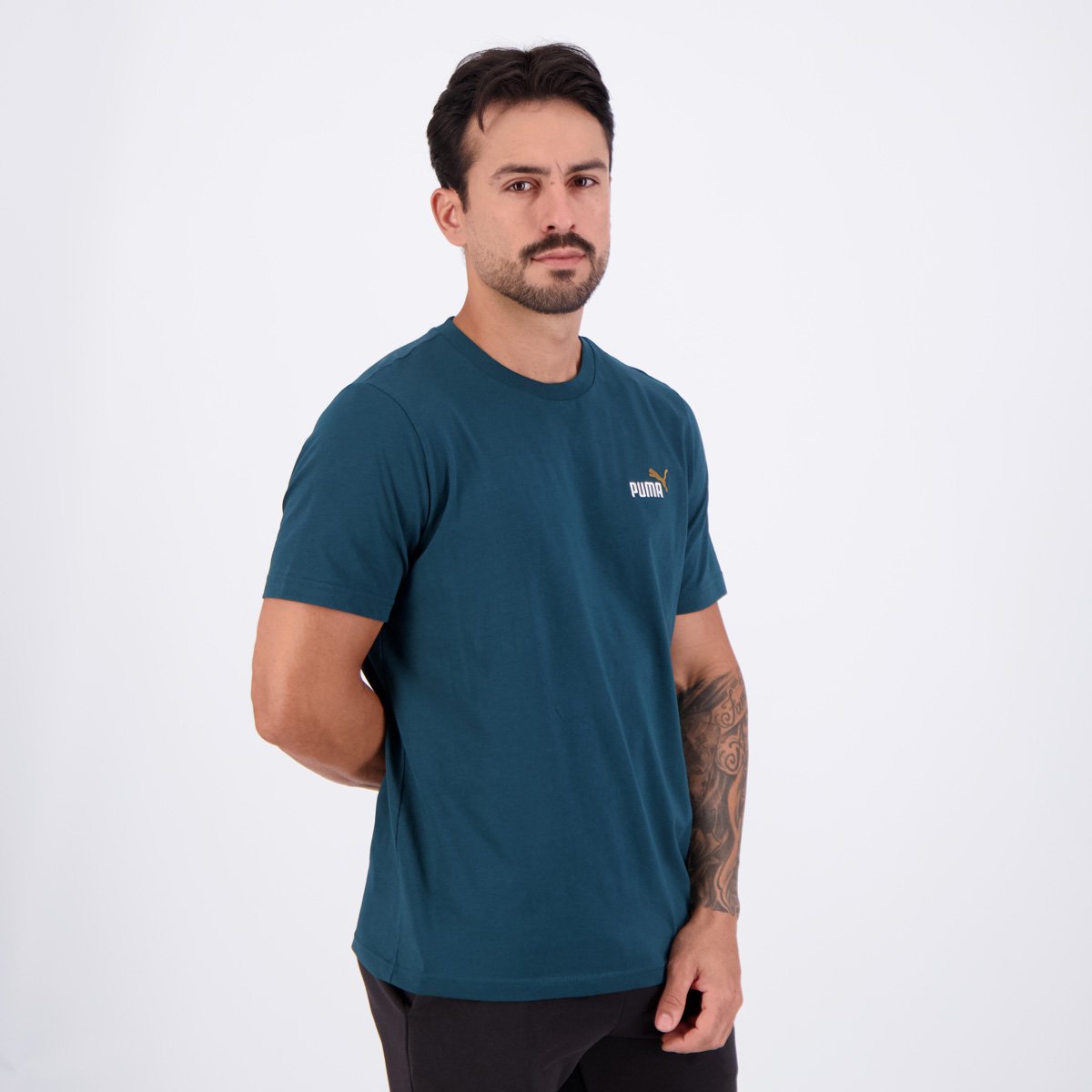 Camiseta Puma ESS 2 Color Small No. 1 Verde Verde Petróleo 2