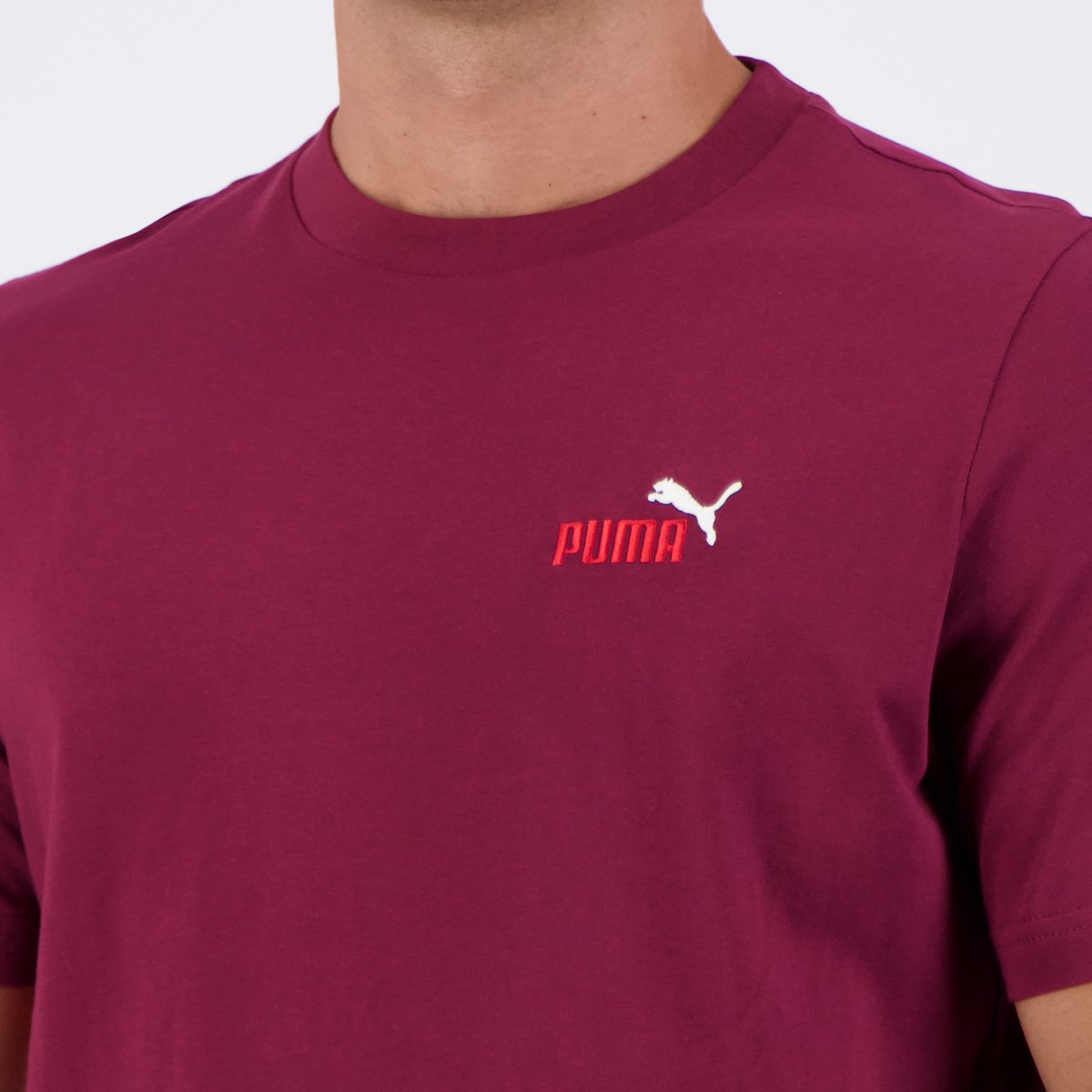 Camiseta Puma ESS 2 Color Small No. 1 Bordô Bordô 5
