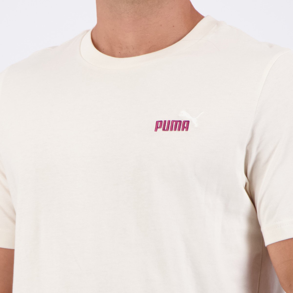 Camiseta Puma ESS 2 Color Small No. 1 Off White Off White 5
