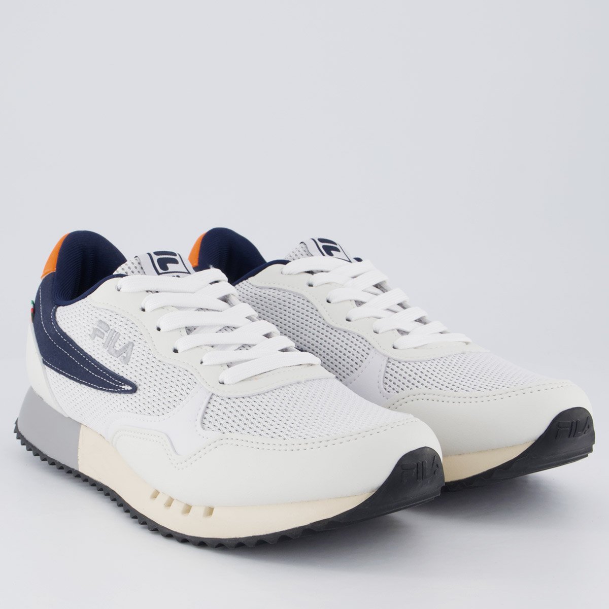 Tênis Fila Euro Jogger Sport II Branco e Marinho Branco 2