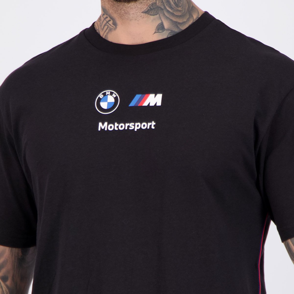 Camiseta Puma BMW MMS ESS+ II Preta Preto 5
