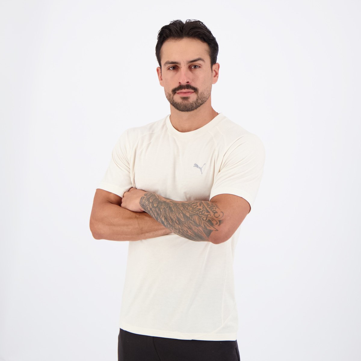 Camiseta Puma Evostripe Bege Bege 3