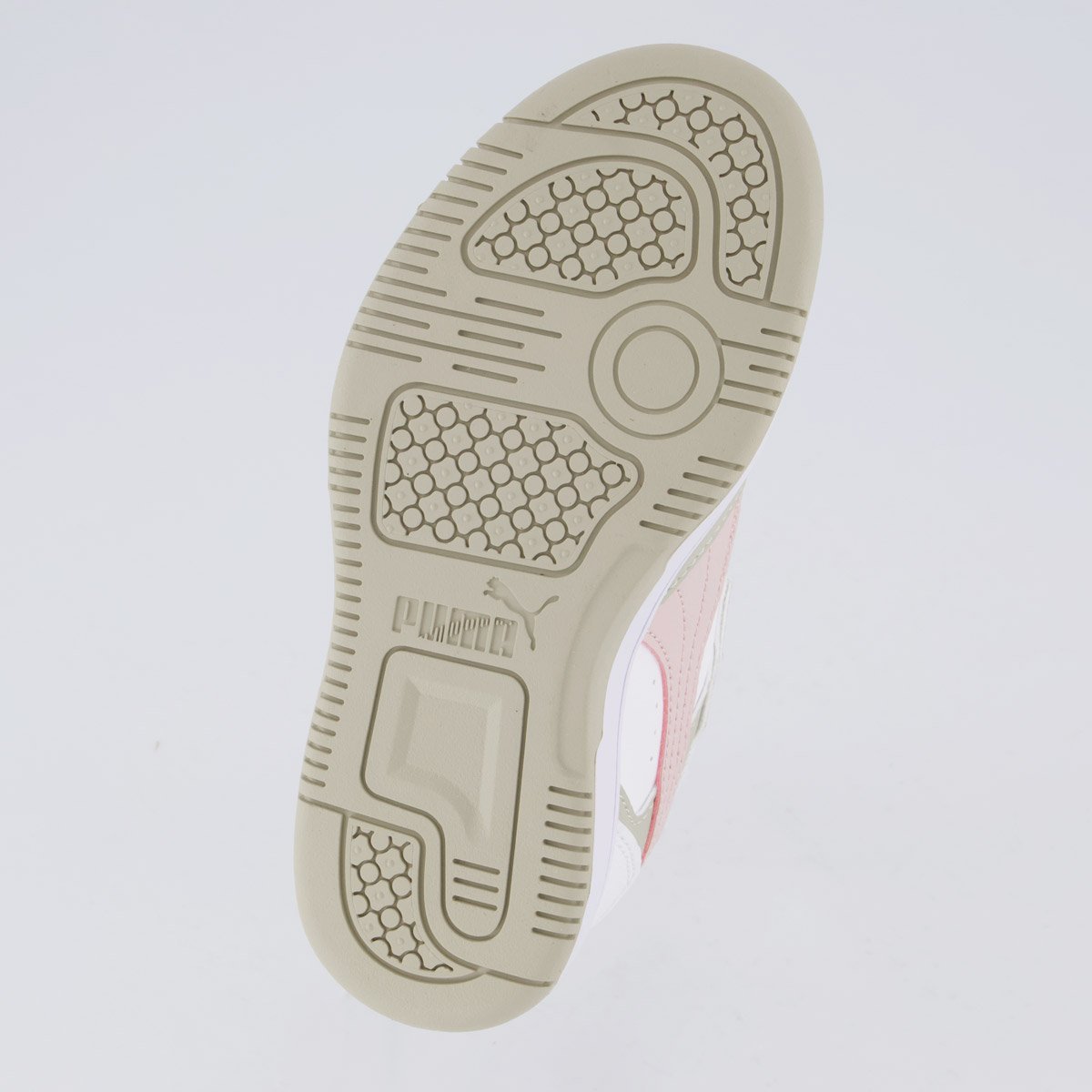 Tênis Puma Rebound V6 LO Juvenil Branco e Bege Branco 5