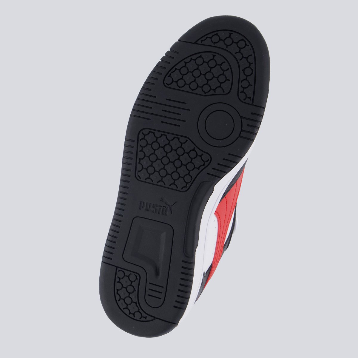 Tênis Puma Rebound V6 Juvenil Branco e Preto Branco 5